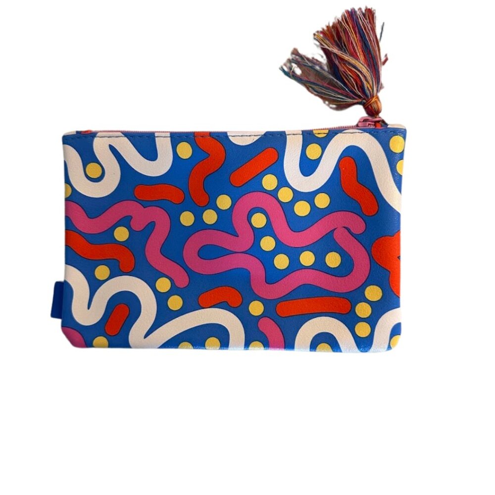 IPSY multi Color Swirl Faux Leather Glam Bag - Picture 3 of 3